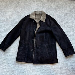 Luxurious Men's sheepskin car coat